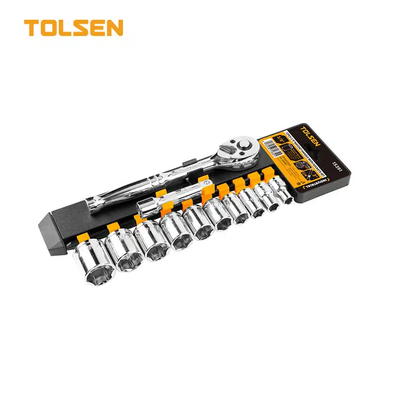 12pcs 3/8'' Ratchet Handle with Socket Set