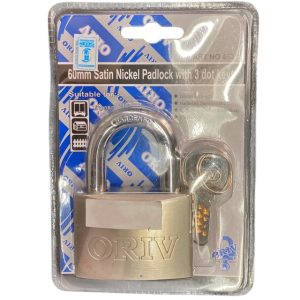 60mm SATIN NICKLE PADLOCK (453)